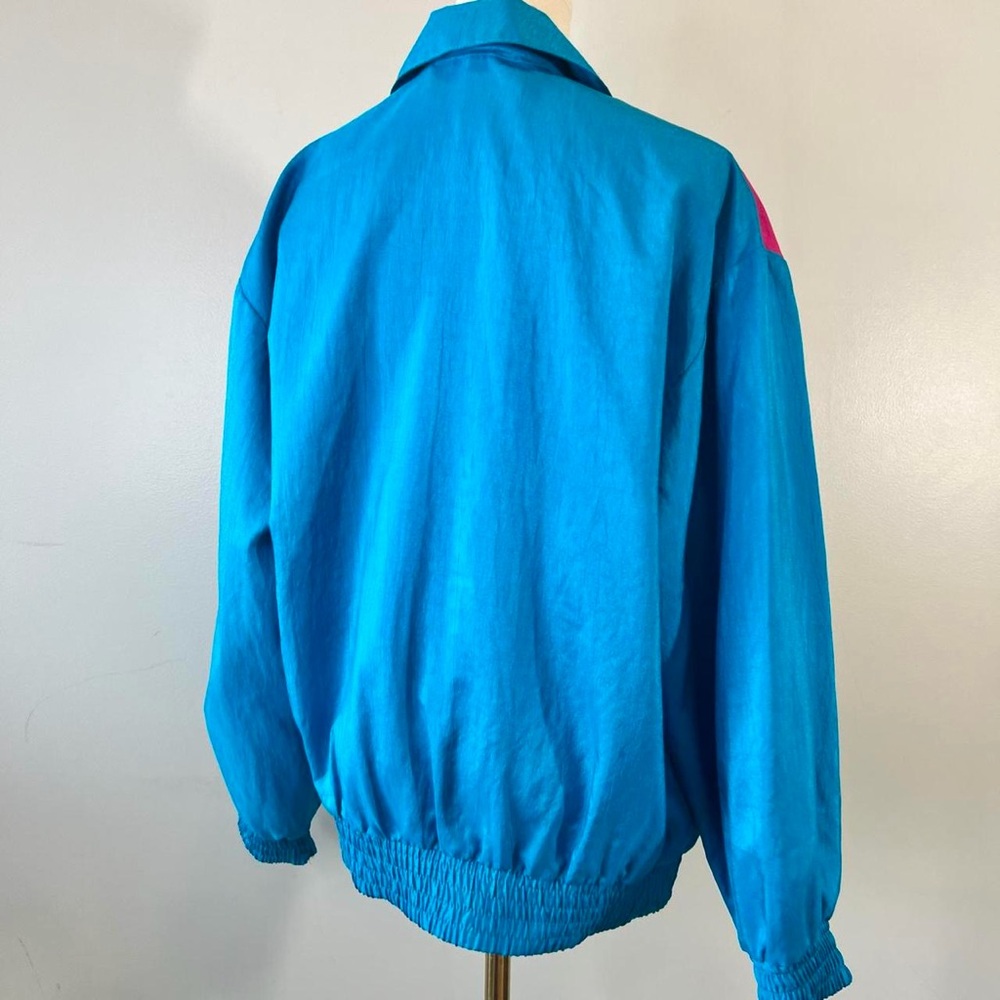 Vintage 1980s Colorblock Winderbreaker Retro Colorful Jacket Small Medium - Picture 6 of 8